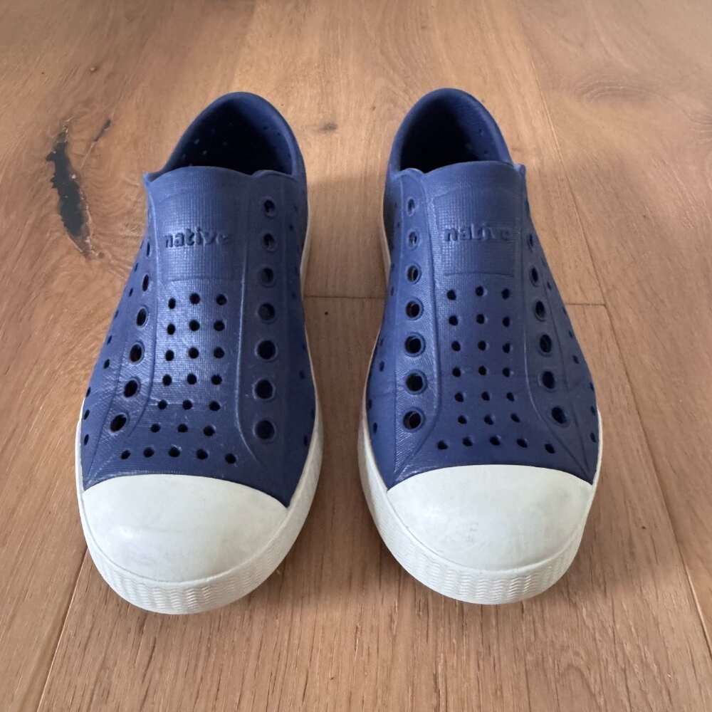 Native Kids Jefferson Regatta Navy Blue Slip Ons Size C12 Kid Approved - Picture 4 of 13